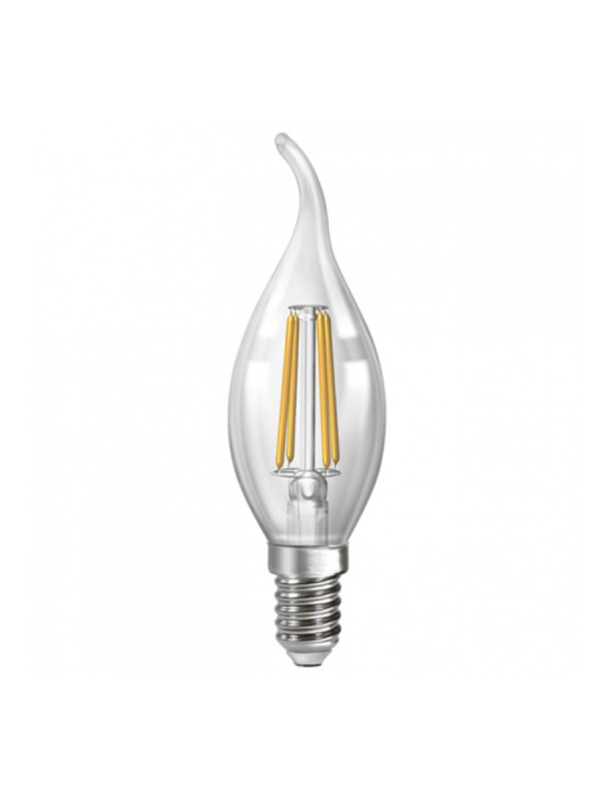 LED лампа филаментная (C37 свеча на ветру) 4 Вт E-14 NEOMAX
