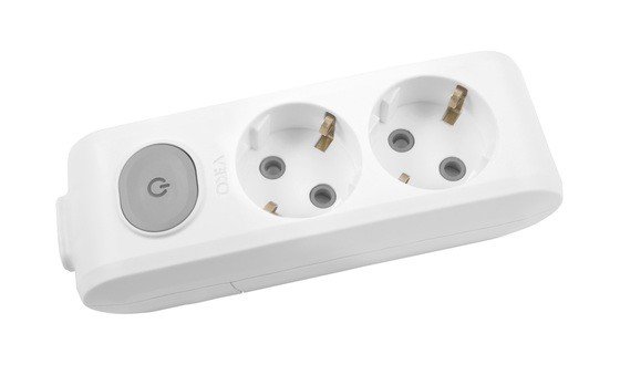 Колодка 2 гнізда із заземленням з кнопкою VI-KO Multi-Let