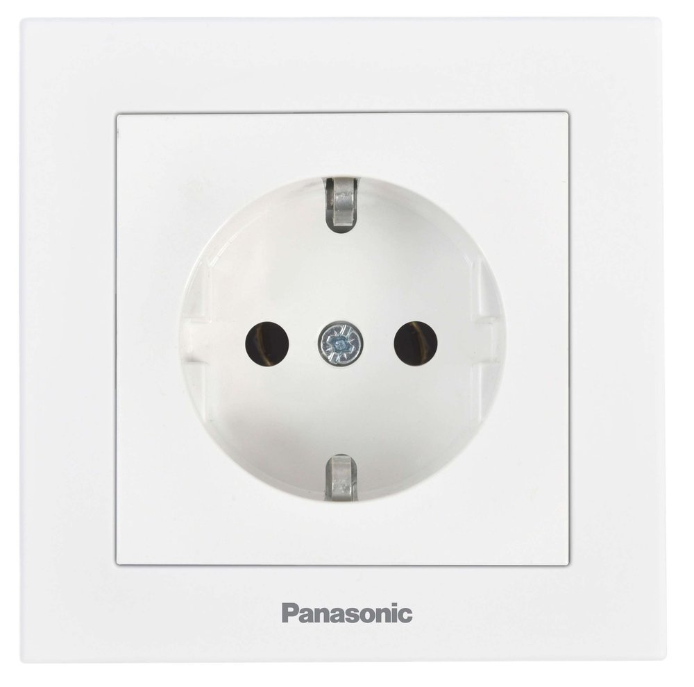 Розетка із заземленням біла PANASONIC Karre Plus 55